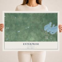 Map of Enterprise, Wisconsin, 18 x 24 inch unframed archival matte print