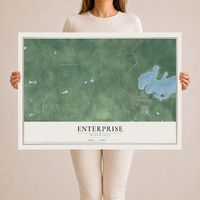 Map of Enterprise, Wisconsin, 24 x 36 inch unframed archival matte print