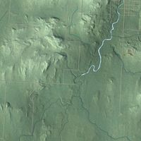 Close-up of the map of Erwin, Michigan print showing street and building detail