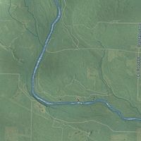 Second close-up of the map of Ewing, Michigan print showing more streets and buildings