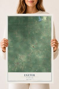 Map of Exeter, Michigan, 18 x 24 inch unframed archival matte print