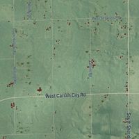 Second close-up of the map of Fairplain, Michigan print showing more streets and buildings