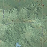 Close-up of the map of Ferry, Michigan print showing street and building detail