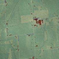 Second close-up of the map of Flynn, Michigan print showing more streets and buildings