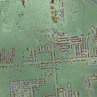 Second close-up of the map of Fort Gratiot, Michigan print showing more streets and buildings