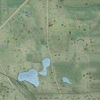 Close-up of the map of Fort Winnebago, Wisconsin print showing street and building detail