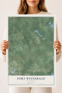 Map of Fort Winnebago, Wisconsin, 18 x 24 inch unframed archival matte print