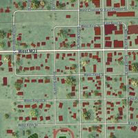 Close-up of the map of Fowler, Michigan print showing street and building detail