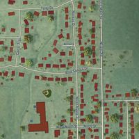 Second close-up of the map of Fowler, Michigan print showing more streets and buildings