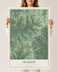 Map of Franklin, Jackson County, Wisconsin, 24 x 36 inch unframed archival matte print