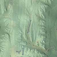 Second close-up of the map of Frederic, Michigan print showing more streets and buildings