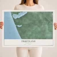 Map of Fruitland, Michigan, 18 x 24 inch unframed archival matte print