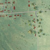 Second close-up of the map of Gagetown, Michigan print showing more streets and buildings