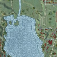 Second close-up of the map of Galesville, Wisconsin print showing more streets and buildings