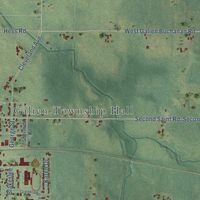 Close-up of the map of Galien, Berrien County, Michigan print showing street and building detail