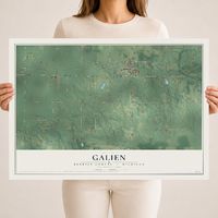 Map of Galien, Berrien County, Michigan, 18 x 24 inch unframed archival matte print