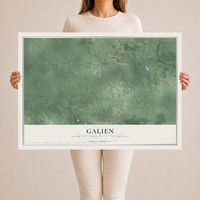 Map of Galien, Berrien County, Michigan, 24 x 36 inch unframed archival matte print
