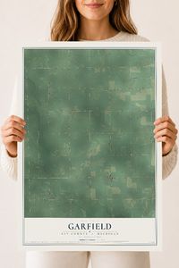 Map of Garfield, Bay County, Michigan, 18 x 24 inch unframed archival matte print