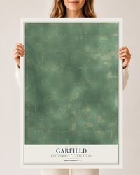 Map of Garfield, Bay County, Michigan, 24 x 36 inch unframed archival matte print