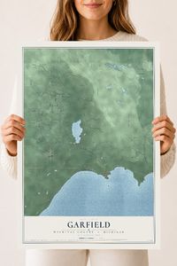 Map of Garfield, Mackinac County, Michigan, 18 x 24 inch unframed archival matte print