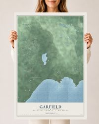 Map of Garfield, Mackinac County, Michigan, 24 x 36 inch unframed archival matte print