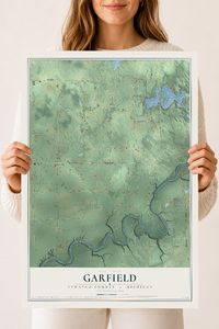 Map of Garfield, Newaygo County, Michigan, 18 x 24 inch unframed archival matte print