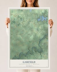 Map of Garfield, Newaygo County, Michigan, 24 x 36 inch unframed archival matte print