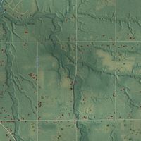 Second close-up of the map of Geneva, Van Buren County, Michigan print showing more streets and buildings