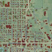 Close-up of the map of Gladwin, Michigan print showing street and building detail