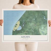 Map of Golden, Michigan, 18 x 24 inch unframed archival matte print