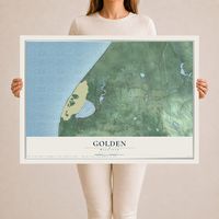 Map of Golden, Michigan, 24 x 36 inch unframed archival matte print