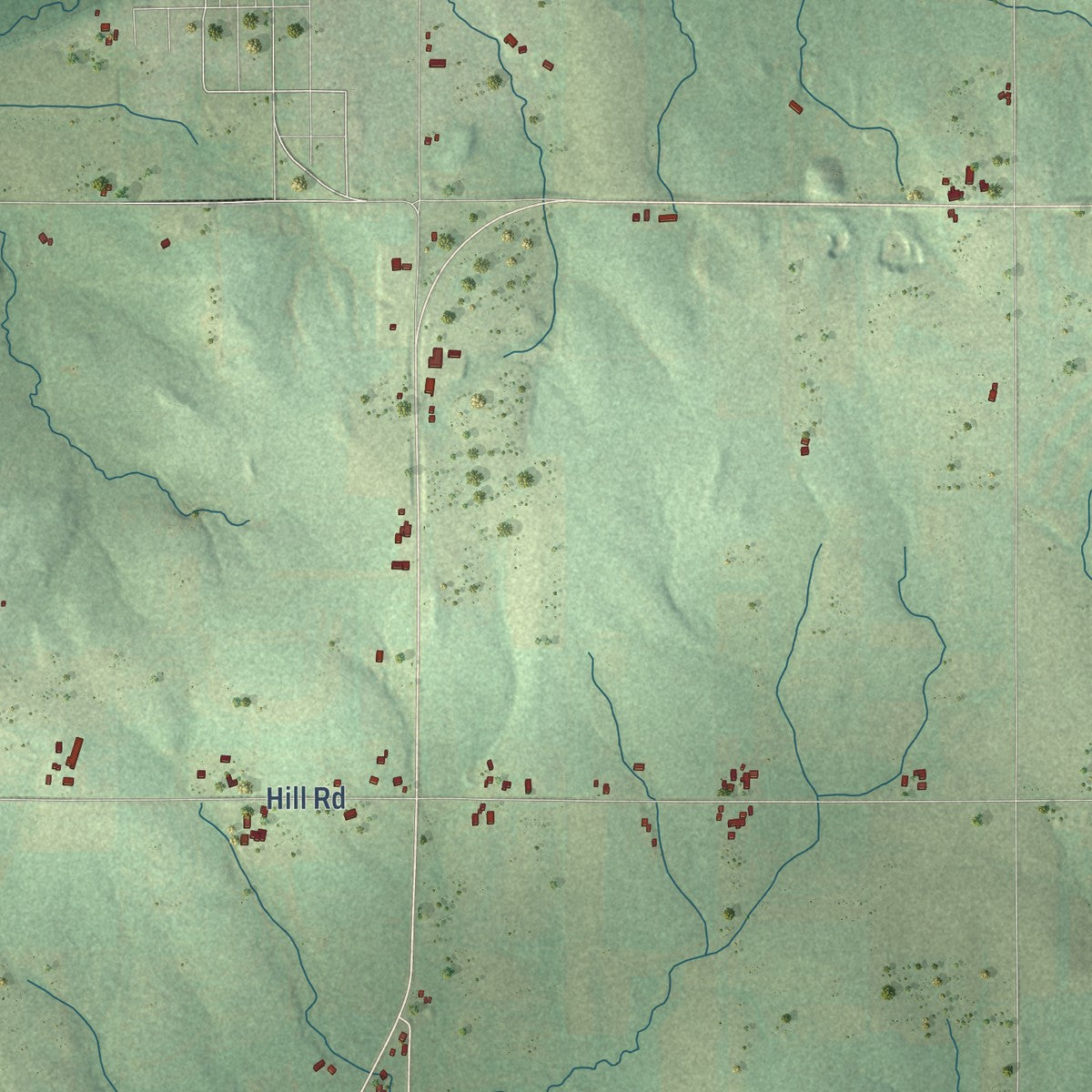 Close-up of the map of Grant, Clark County, Wisconsin print showing street and building detail