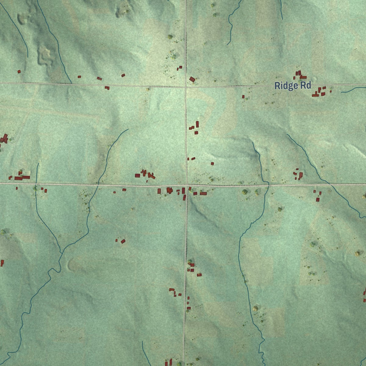 Second close-up of the map of Grant, Clark County, Wisconsin print showing more streets and buildings