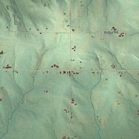 Second close-up of the map of Grant, Clark County, Wisconsin print showing more streets and buildings