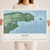 Map of Grant, Keweenaw County, Michigan, 18 x 24 inch unframed archival matte print