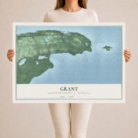 Map of Grant, Keweenaw County, Michigan, 24 x 36 inch unframed archival matte print