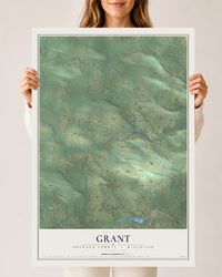 Map of Grant, Shawano County, Wisconsin, 24 x 36 inch unframed archival matte print