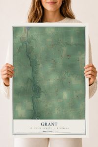 Map of Grant, St. Clair County, Michigan, 18 x 24 inch unframed archival matte print