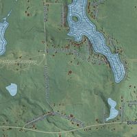 Second close-up of the map of Grattan, Michigan print showing more streets and buildings