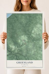 Map of Greenland, Michigan, 18 x 24 inch unframed archival matte print