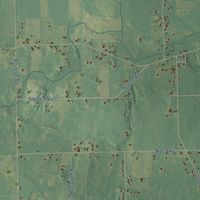 Second close-up of the map of Hamlin, Eaton County, Michigan print showing more streets and buildings