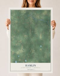 Map of Hamlin, Eaton County, Michigan, 24 x 36 inch unframed archival matte print