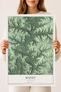 Map of Haney, Wisconsin, 18 x 24 inch unframed archival matte print
