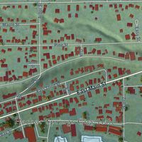 Second close-up of the map of Harbor Springs, Michigan print showing more streets and buildings