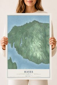 Map of Hayes, Charlevoix County, Michigan, 18 x 24 inch unframed archival matte print