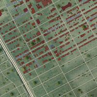 Second close-up of the map of Highland Park, Michigan print showing more streets and buildings