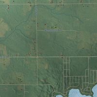 Second close-up of the map of Hinton, Michigan print showing more streets and buildings