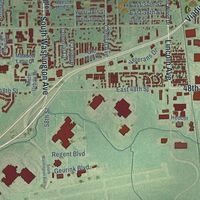 Second close-up of the map of Holland, Allegan County, Michigan print showing more streets and buildings