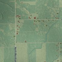 Second close-up of the map of Hope, Midland County, Michigan print showing more streets and buildings