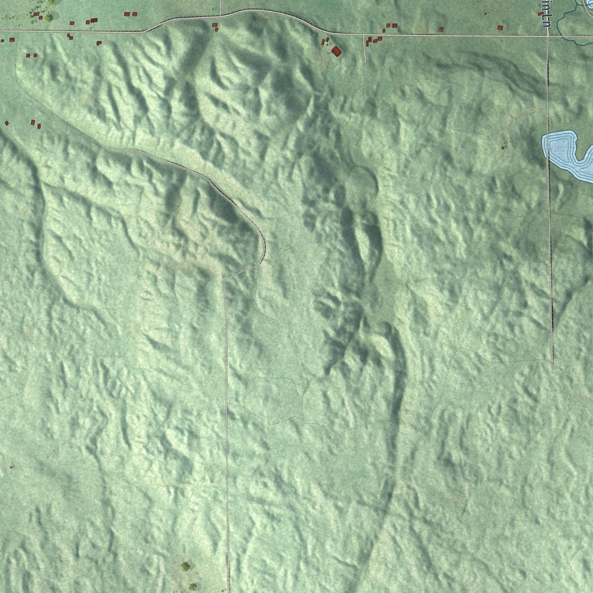 Close-up of the map of Hudson, Charlevoix County, Michigan print showing street and building detail